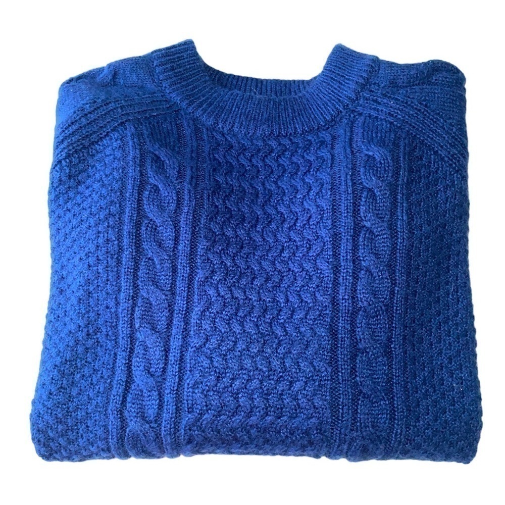 Joe Fresh - Midnight blue Cable knit crew neck sweater